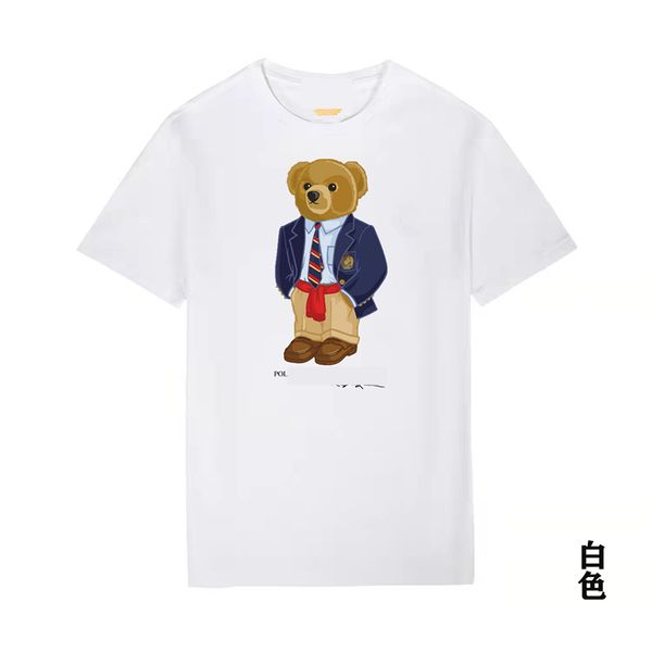 Diseñador de verano para hombres Camiseta con estampado de algodón con letras elegantes para hombres Todo con ropa holgada de manga corta para hombres S-2xLqiao