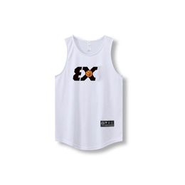 Zomer Heren Fitness Tank Top Basketbal Training Ademend Elastisch Sneldrogend Mouwloos Vest Mannelijke Casual Top