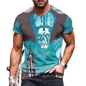 Zomer Mannen Nieuwe Ghost Band Mode T-shirt Korte Mouw Unisex 3d Gedrukt Hip Hop Rock Skeleton Sport Grote Maat crewneck Top