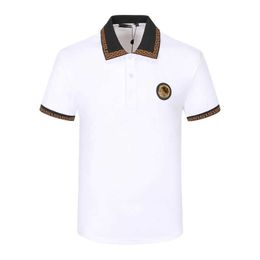 Polo d'été pour hommes, grande taille, t-shirt de créateur, chemises de créateurs, broderie sur la poitrine, pull à revers, couleur unie, t-shirt d'affaires, t-shirt à manches courtes pour hommes et femmes