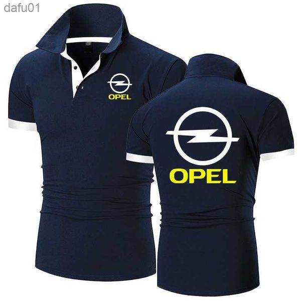 Polo d'été pour hommes Opel impression décontracté haute qualité coton manches courtes homme Harajuku classique hauts T-shirt personnalisé L230520