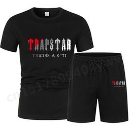 Été hommes à manches courtes t-shirt Shorts ensemble été respirant Trapstar course survêtement sport costume 220719