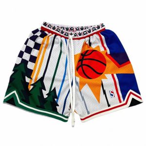 Shorts pour hommes d'été Style américain Fi Trend Vêtements pour hommes Sports Casual Short d'entraînement de basket-ball Gym Running Beach Pant N8di #
