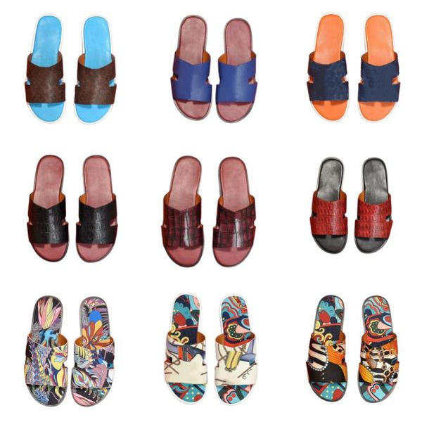 Zapatillas de verano para hombre Zapatos de diseñador de lujo Nuevas sandalias de mujer Estampado de goma Pisos para parejas Moda al aire libre Zapatos casuales transpirables Zapatos de playa antideslizantes resistentes al desgaste