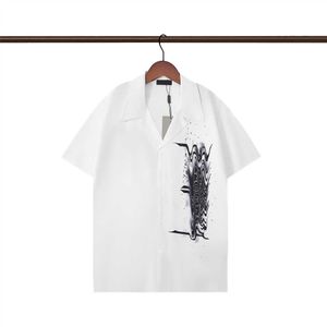 Summer Men's's Designer Imprimer Bouton Cardigan Version lâche décontractée Polo Slee à manches Hawaiian Top Top Fashion Men's Swim Shirt Series Shirt Shirt Taille M-3XL # 42
