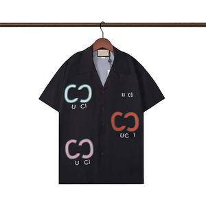 Zomer heren t-shirt ontwerper afdrukken knop Up Cardigan Casual losse versie Polo korte mouw Hawaiian Rapel Top Fashion Men's Swim Shirt Series Beach Shirt Maat M-3XL #37