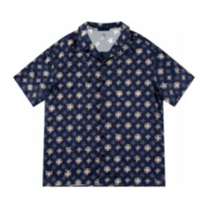 Summer Men's's Designer Imprimé Bouton Cardigan Silk Silk à manches courtes Top de haute qualité Fashionable Men's Swimming Shirt Shirt Shirt Taille Européenne M-3XL RE35