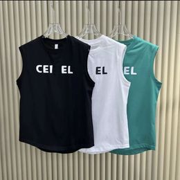 Camiseta de verano para hombres con patrón de letra francesa con cuello redondo estampado deportivos de moda y fitness Fashion Camiseta para hombres, deportes informales de algodón suelto de algodón chaleco de polo