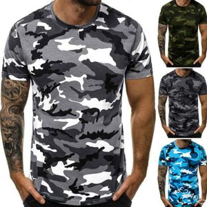 T-shirts d'été pour hommes Casual Camouflage O Neck Men T Shirt Streetwear Hip Hop Male Clothing