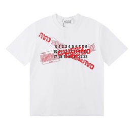 T-shirt Margiela estiva da uomo, t-shirt firmata a maniche corte con ricamo, camicie da uomo e da donna traspiranti