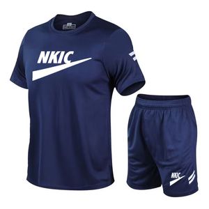 Zomer heren tracksuits tweedelig set solide kleur casual t-shirt en shorts sets heren tracksuit mode mode korte mouw suit