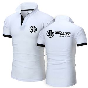 Été hommes-vente Polo SIG SAUER imprimer hommes Sport revers manches courtes hauts personnalisable exquis Polo-shirt 220620
