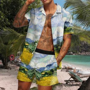 Zomer mannen shirt korte mouwen top trendy broek man unieke 3D-shirt jeugdige strand hip hop fun stijl x0909