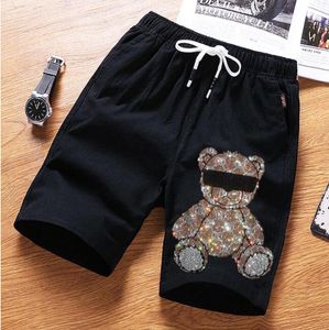 Été hommes pantalons courts Hip Hop mode courte nouveau mâle court hommes solide forage chaud pantalon strass nouveau style 02