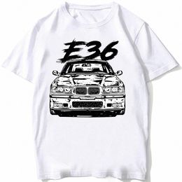 Verano Hombres de manga corta Old Legend E30 M3 Classic Car Camiseta Retro Alemania EUDM-E34 M5 Camisetas Boy Casual Tops Hombre Camisetas blancas B67q #