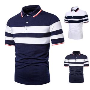 Polos pour hommes été hommes à manches courtes marque vêtements chemise de golf mode affaires décontracté coton mâle bande haute qualité contraste couleur