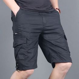 Zomer Mannen Shorts Casual Heren Mode Cargo Shorts Mannelijke Leger Workoutshort Homme Katoen Grote Zak Korte Mannen Broek 5XL 240313