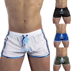 Été hommes Shorts Fitness musculation Shorts Sexy maille respirant séchage rapide mode décontracté survêtement plage Broadshorts troncs M-3XL