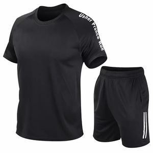 Zomer Mannen Sportkleding Gym Fitness Basketbal Tennis Voetbal Sportpak Kleding Hardlopen Jogging Sport Oefening Trainingspakken W220418