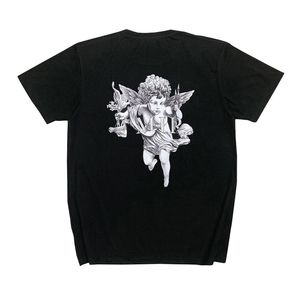 Été hommes Streetwear Hip Hop Harajuku t-shirts pour hommes ange imprimer à manches courtes lâche décontracté hauts T-Shirt Homme T-Shirt