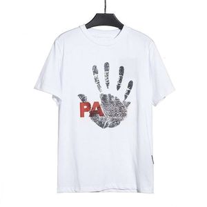 Summer Men T -shirt Designer T Shirts Mens Dames Fashion Palm Print Letter Grafische T -shirt Casual High Street Kort Mouw Top Katoen Plus Maat T -shirt