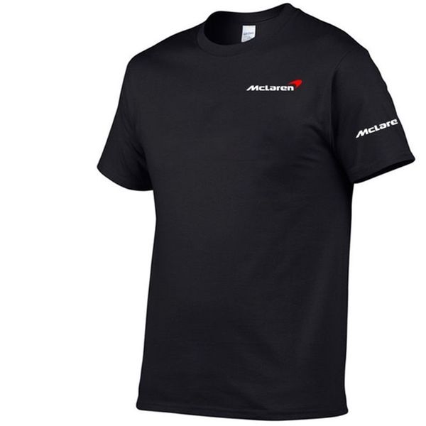 été hommes T-shirt McLaren été uniforme personnalité imprimer 100% coton chemise col rond T-shirt tendance de la mode style de course 220407