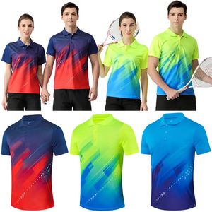 Été hommes femmes enfants chemises de Tennis séchage rapide respirant imprimé Ping-Pong Golf Badminton Tennis de Table uniforme vêtements 240304