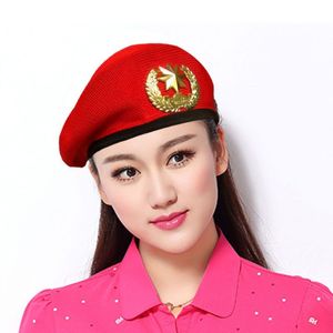 Men d'été Femmes Coton Grid Beret Sailor Dance Hat de danse Red Black Performance Cap Unisexe Brestable Casual Army Caps265d