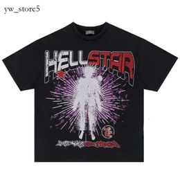 Summer Men Womens Hellstar T-shirt Rapper lavage gris Gray Craft Unisexe Sleeve Top High Street Retro Retro Women's T-shirt 1927
