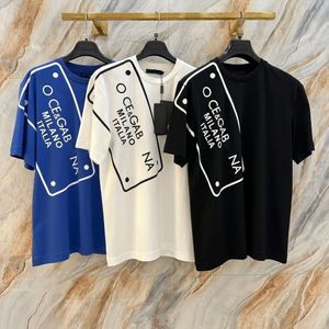 T-shirts d'été pour hommes et femmes Milan lettre de créateur imprimé T-shirts décontractés et à la mode col rond sport haut en coton lâche manches courtes couple T-shirts