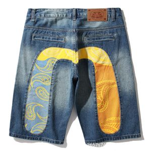 Summer Mens Black Jeans court sur style décontracté coton lavé vintage Street Straight Designer Denim short Man Blue