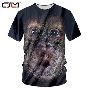 Zomer Heren Merk Kleding Oneck Korte Mouw Dier T-shirt Aap Leeuw 3D Digitale Gedrukte T-shirt Homme Grote Maat 7XL 220623