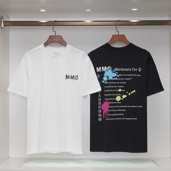 T-shirts en coton pour hommes d'été Margiela studios chemise marque de créateur personnalisé Graffiti alphabet impression vintage hommes à manches courtes rue jeunesse hip-hop hommes grande taille hauts