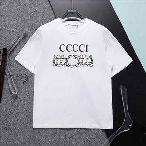 Zomerherenontwerper Gu T-shirt Casual man Dames losse T-stukken met letters Afdrukken Korte mouwen