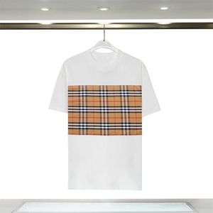 Summer Mens Designer T Shirt Casual Man Womens Loose Tees Avec Checker impression Manches courtes Lettre Shirt Luxury Street Shorts Sleeve Clothes Mens Tshirts