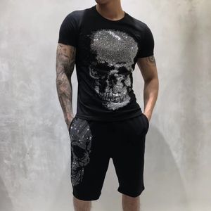 Zomer heren ontwerper t-shirt Duitse rock punk mode stijl diamant grote schedel t-shirt merk kleding t-shirts hoge kwaliteit hip hop tees