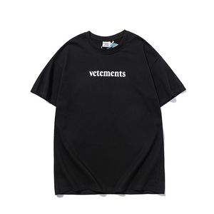 Camisetas de diseñador para hombre de verano Camisetas 100% de algodón Camiseta casual Hombres cómodos Mujeres VETEMENTS imprime camisetas Q9