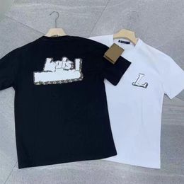 Diseñadores para hombre de verano Camiseta Hombre Camisetas para mujer con letras Imprimir Mangas cortas Camisetas Hombres Camisetas sueltas Tamaño asiático S-5XL