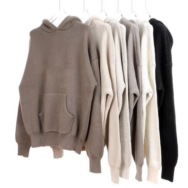 23SS Designer letter es sudaderas con capucha casual suéter de punto con capucha hombres mujeres tejidos suéteres es sudadera con capucha sudadera de manga larga para mujer para hombre