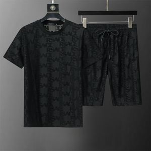 Survêtements d'été t-shirts + Shorts ensembles de vêtements avec lettres décontracté Streetwear tendance costumes hommes respirant t-shirts pantalons