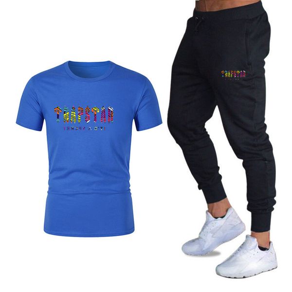 Été Mens Designers Survêtements Jogging Suit Haute Qualité Top Pull Running Sweat Homme À Manches Courtes Pantalon Survêtements De Mode TRAPSTAR Sweat Survêtements