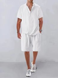 Summer Mens Fashion Mens Shirtshorts Two-Piece Set Hawaii Luxury Clothing European Beach Vocal Vocal Street 240430