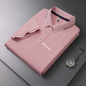Summer Mens Golf Shirt Casual Short Sheeve Breathable Polo de haute qualité Tshirt Top 240403