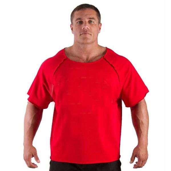 Camisetas para hombre, camiseta de verano para gimnasio, Fitness, culturismo, camiseta de algodón de manga corta con cuello redondo, camisetas casuales, camiseta interior de entrenamiento muscular a la moda para hombre