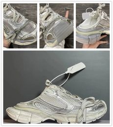 Zomerheren luxe ontwerper slippers baotou tien generaties vrouw Mid Heel sandaal modekantoor reisgeput slippers met originele doos maat 35-46