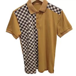 Verano para hombre Nueva letra Logo Bordado Solapa Manga corta Camisa polo Marca de moda Mujer Camisa casual Camisetas Cómodas y transpirables Camiseta de manga corta Ropa