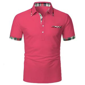 Zomerheren Outdoor Vintage Short Sleeveved Rapel T -shirt Casual knop Zakelijke Solid Color Polo Shirt S3XL 240328