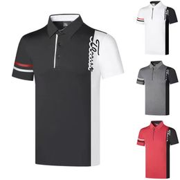 Summer Mens Polo Designer Designer Golf T-shirt à manches courtes Sports de vélo extérieurs Vêtements décontractés rapides secs Sweat Absorbant Sweat Polo Absorbant