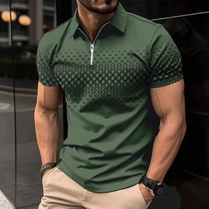 Polo d'été à manches courtes pour hommes, T-shirt à col rabattu, chemises boutonnées décontractées d'affaires, vêtements de Golf surdimensionnés pour hommes 240130