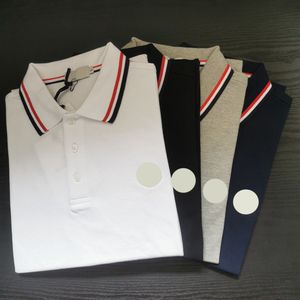 Polos d'été pour hommes, t-shirt classique à manches courtes, imprimé Business, couleur unie, à revers